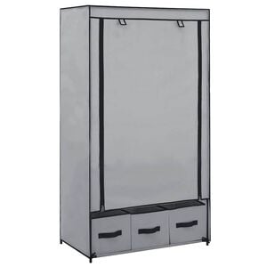 vidaXL Garde-robe Gris 87 x 49 x 159 cm Tissu