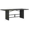 vidaXL Ensemble &agrave; manger de jardin coussins 7pcs Noir R&eacute;sine tress&eacute;e