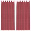 vidaXL Rideaux en voile avec boucles 2 pcs rouge bordeaux 140x245 cm