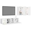 vidaXL Ensemble de meubles TV 4 pcs Blanc Bois d'ing&eacute;nierie