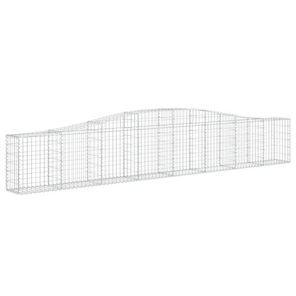 vidaXL Paniers &agrave; gabions arqu&eacute;s 9 pcs 400x30x60/80 cm Fer galvanis&eacute;