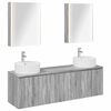 vidaXL Ensemble d'armoire de salle de bain 5 pc Sonoma gris
