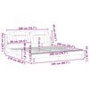 vidaXL Cadre de lit Viana sans matelas blanc et noir 200x200 cm similicuir