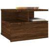 vidaXL Table de chevet flottante Ch&ecirc;ne marron Bois d&rsquo;ing&eacute;nierie
