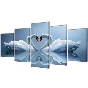 Set de toiles murales imprim&eacute;es Cygnes 200 x 100 cm