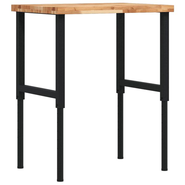 vidaXL Établi 80x60x(73-99,5) cm bois de chêne massif rectangulaire