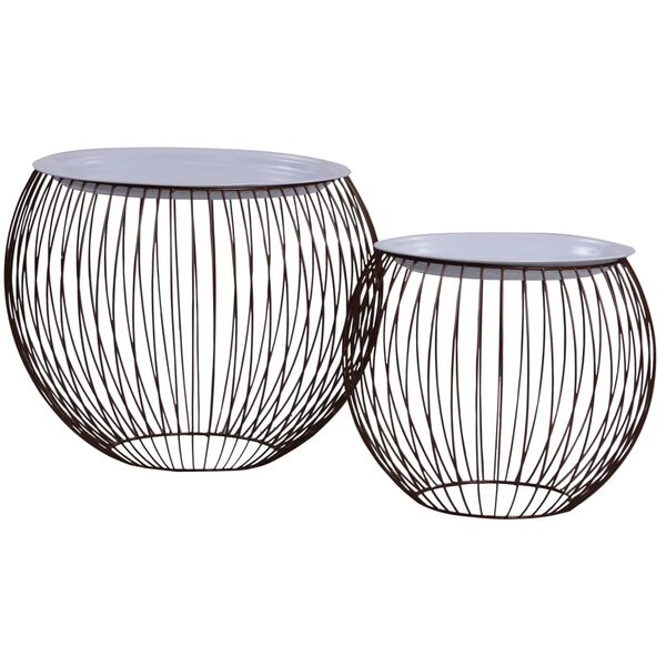 vidaXL Tables basses 2 pcs Dor&eacute;