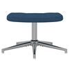 vidaXL Chaise de relaxation avec tabouret Bleu Tissu