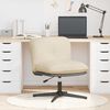 vidaXL Chaise pivotante de bureau Cr&egrave;me Tissu