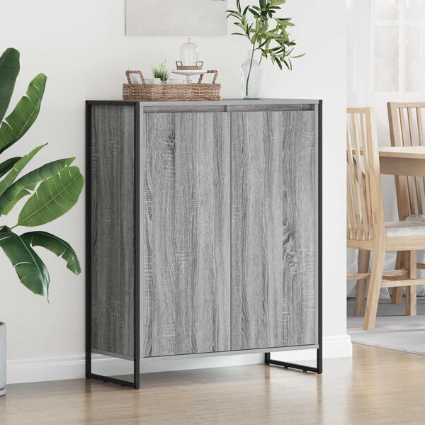 vidaXL Cabinet &agrave; chaussures avec stockage Gris Sonoma 79 x 36 x 100 cm
