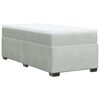 vidaXL Sommier &agrave; lattes de lit et matelas Gris clair 80x200 cm Velours