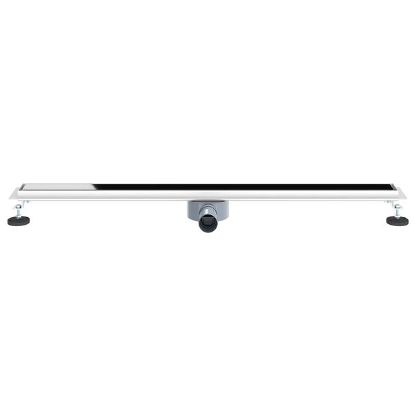 vidaXL Drain de douche avec couvercle en verre et siphon &agrave; 360&deg; 100 cm