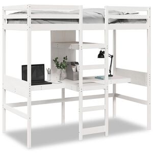 vidaXL Cadre de lit superpos&eacute; sans matelas blanc 80x200 cm pin massif