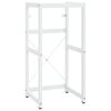 vidaXL Cadre de lavabo de salle de bain Blanc 40x38x83 cm Fer