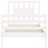 vidaXL Cadre de lit sans matelas blanc 90x200 cm bois massif