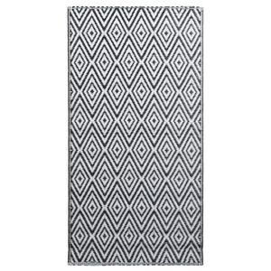 vidaXL Tapis d'ext&eacute;rieur ARAKIL Blanc et noir 160x230 cm PP