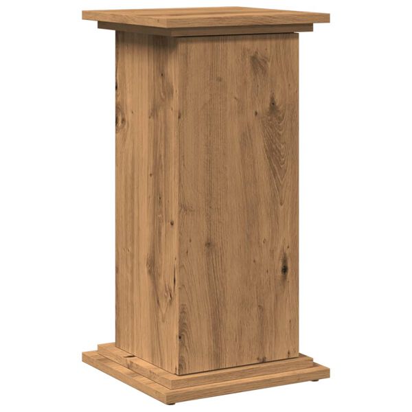 vidaXL Pi&eacute;destal avec rangement ch&ecirc;ne artisanal bois d'ing&eacute;nierie