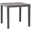 vidaXL Table de jardin avec 2 bancs Plastique Marron