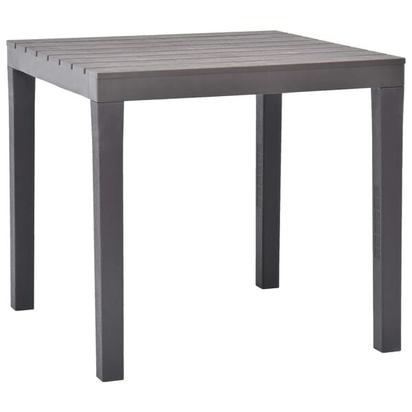 vidaXL Table de jardin avec 2 bancs Plastique Marron