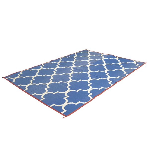 Bo-Camp Tapis d'ext&eacute;rieur Chill mat Casablanca 2,7x2 m L bleu