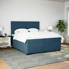 vidaXL Sommier &agrave; lattes de lit et matelas Bleu 200x200 cm velours