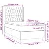 vidaXL Sommier &agrave; lattes de lit matelas et LED Taupe 100x200 cm Tissu