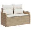vidaXL Ensemble de canap&eacute; de jardin 14 pcs Beige polyrotin