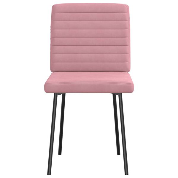 vidaXL Chaises &agrave; manger lot de 2 Rose Velours