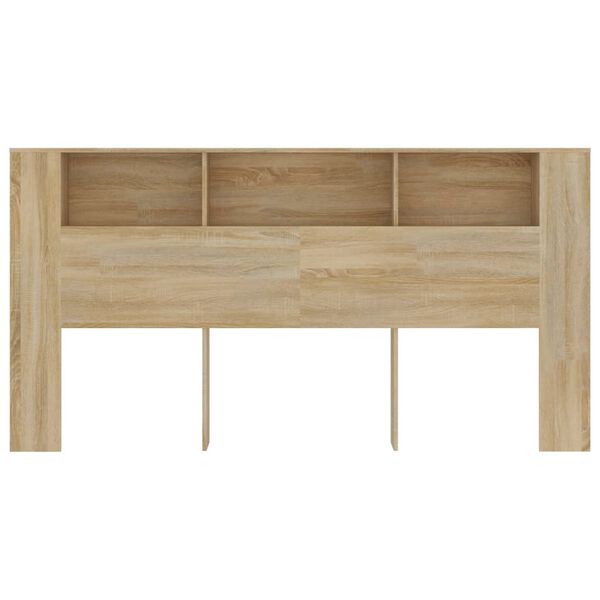 vidaXL Armoire de t&ecirc;te de lit ch&ecirc;ne sonoma 200x18,5x104,5 cm