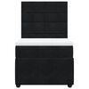 vidaXL Sommier &agrave; lattes de lit avec matelas Noir 90x200 cm Velours