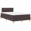 vidaXL Lit &agrave; ressort LED Marron fonc&eacute; 120 x 190 cm tissu