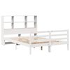 vidaXL Lit biblioth&egrave;que sans matelas blanc 120x200 cm bois pin massif