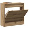 vidaXL Cabinet &agrave; chaussures avec porte Ch&ecirc;ne artisanal 60 x 21 x 57 cm