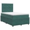 vidaXL Lit boxspring avec matelas Vert fonc&eacute; 120 x 190 cm Velours