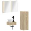 vidaXL Ensemble d'armoire de salle de bain 4 pcs Ch&ecirc;ne Sonoma