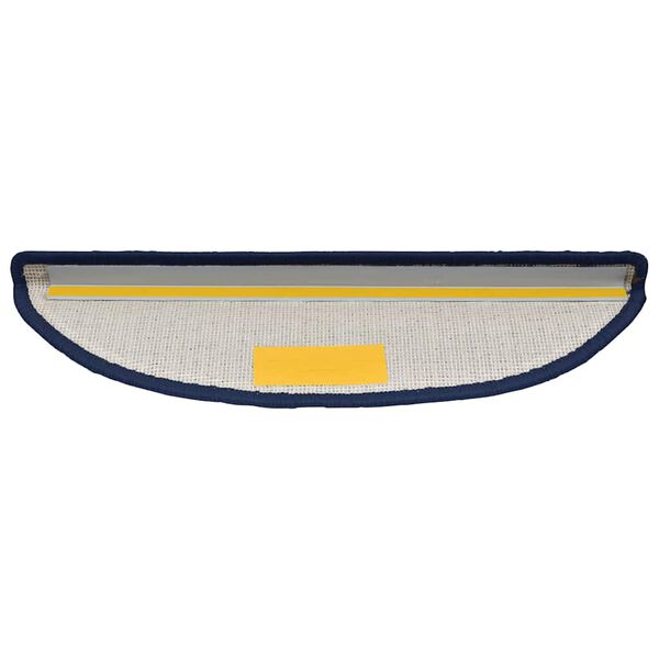 vidaXL Tapis d'escalier 30 pi&egrave;ces 56 x 17 x 3 cm Bleu Demi-rond