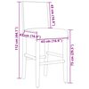 vidaXL Chaises de bar lot de 2 bois massif d'h&eacute;v&eacute;a et tissu
