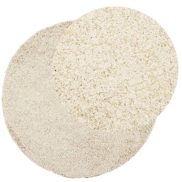 vidaXL Tapis shaggy PAMPLONA poils longs moderne dor&eacute; &Oslash; 80 cm