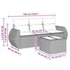 vidaXL Salon de jardin 4 pcs avec coussins noir r&eacute;sine tress&eacute;e
