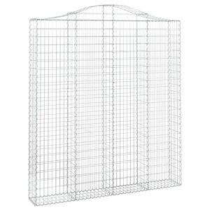 vidaXL Panier de gabions arqu&eacute; 200x30x220/240 cm Fer galvanis&eacute;