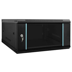 vidaXL Armoire r&eacute;seau avec stockage Noir 60 x 60 x 35 cm Acier