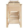 vidaXL Cache-pot de jardin avec &eacute;tag&egrave;re Beige 115 x 59 x 76,5 cm