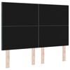 vidaXL T&ecirc;te de lit LED avec des lumi&egrave;res &agrave; LED Gris 144 cm Polyester