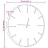 vidaXL Horloge murale marron &Oslash;39 cm fer et bois d'ing&eacute;nierie