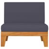 vidaXL Salon de jardin 6 pcs avec coussins Bois d'acacia solide