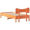 vidaXL Cadre de lit sans matelas cire marron 90x200 cm bois pin massif