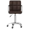 vidaXL Chaise pivotante de salle &agrave; manger Marron Similicuir