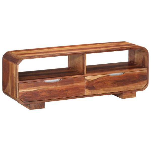 vidaXL Meuble TV 110x30x40 cm Bois d'acacia massif