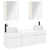 vidaXL Ensemble d'armoire de salle de bain 5 pcs Blanc
