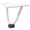 vidaXL Pieds en épingle à cheveux pour table basse 4 pièces Blanc 10 cm Acier massif